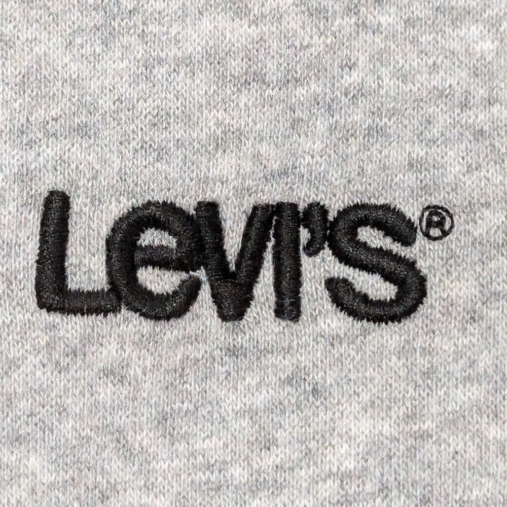NWT Levi's Snap Crewneck Henley Embroidered Men's Grey Sweatshirt Size Medium - Picture 10 of 16